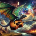 Dragon and guitar