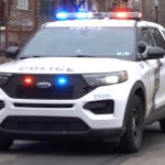 police car responding