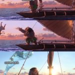 Maui Throwing Moana | You try to delete an ad; It comes back | image tagged in maui throwing moana | made w/ Imgflip meme maker