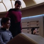 Riker, Wesley, Enterprise-D Bridge