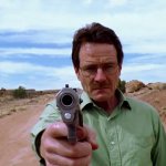 Walter White Holding Gun