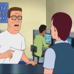 Hank at the computer lab