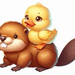 Duck on Beaver