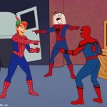 The Peters | image tagged in spider man triple | made w/ Imgflip meme maker