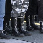 Neo-nazi boots laces MAGA Trump militia