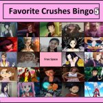 favorite crushes bingo 5 | 5 | image tagged in favorite crushes bingo,bingo,anime,video games,comics/cartoons,movies | made w/ Imgflip meme maker