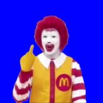 Ronald McDonald finger template