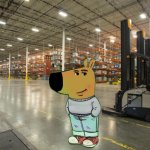 Chill Guy Warehouse meme