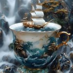 Boat in a tea cup
