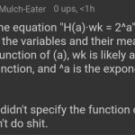 H(a)·wk=2ᵃ