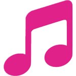 pink music note