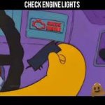 Check Engine Light Car Tape