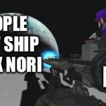 Average murder drones fan | PEOPLE THAT SHIP CYN X NORI; ME | image tagged in gifs,murder drones | made w/ Imgflip video-to-gif maker