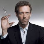 Dr. House MD holding up a syringe