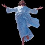 Jesus ascension with transparency