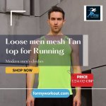 Loose men mesh Tank-top for Running