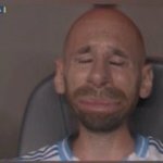 Messi crying Argentina