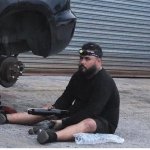 Tired mechanic