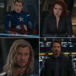 The Avengers Talk on the Helicarrier