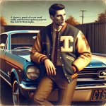 male , letterman jacket , mustang 64'' , istp