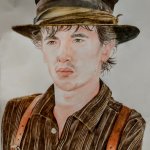 Tom Blyth as Billy the Kid drawing meme