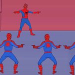 10 Spidermen Pointing