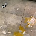 Crushed eggs on the floor GIF Template