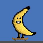 skateboarding banana GIF Template