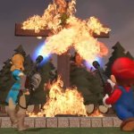 Mario and Link burns