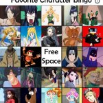 favorite character bingo 6 meme