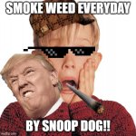 Home Alone Kevin Smoking Weed | SMOKE WEED EVERYDAY; BY SNOOP DOG!! | image tagged in home alone face | made w/ Imgflip meme maker