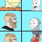 wojak strawman vs npc mask slip