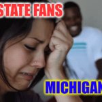 Rivalry | OHIO STATE FANS; MICHIGAN FANS | image tagged in gifs,funny gifs | made w/ Imgflip video-to-gif maker