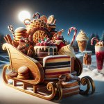 desserts on Santa's sleigh