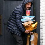 Ben Affleck picking up packages