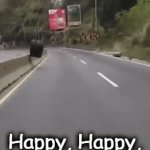 Caught on tape . . . | Happy, Happy Tire; Happy, Happy, 
Happy Tire! | image tagged in gifs,tire,happiness,fun,happy,smiles | made w/ Imgflip video-to-gif maker