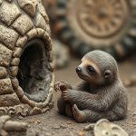 sloth in a hole