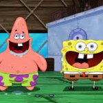 SpongeBob and Patrick, two big fat idiots template