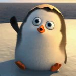 Penguin waving GIF Template