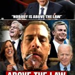 Nobody is above the law, except the Bidens' meme