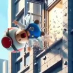 Toad gets thrown out window