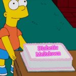 Bart Simpson Cake | Diabetic Meltdown | image tagged in bart simpson cake,diabetic meltdown,slavic | made w/ Imgflip meme maker