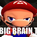 Too much brain power | ITS BIG BRAIN TIME | image tagged in gifs,mario | made w/ Imgflip video-to-gif maker