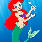 ariel with her fork