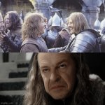 Faramir laughing denethor angry