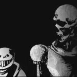 Papyrus looking at Sans