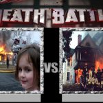 death battle | image tagged in death battle,disaster girl | made w/ Imgflip meme maker