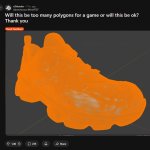 high poly mesh shoe