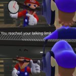 Mario talking limit meme