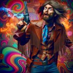 Crazy man with gun